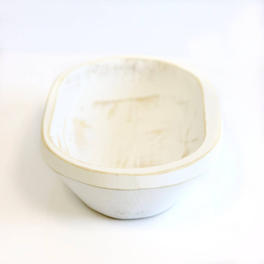 3 Wick White Wood Dough Bowl: Fraser & Fir Needle