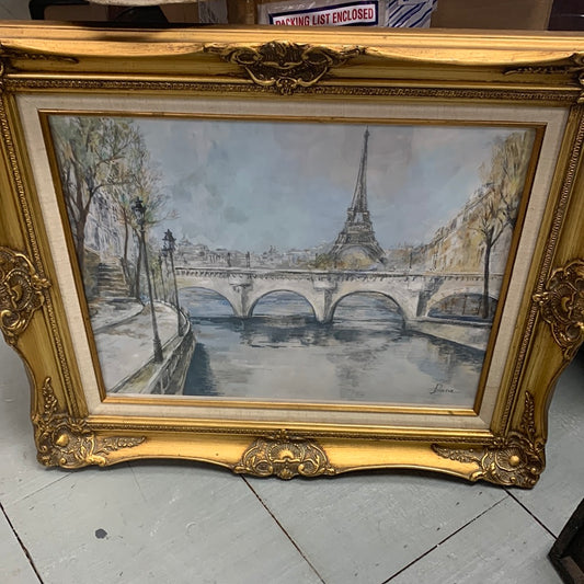 #22 Gold Framed Paris Eiffel Tower Art