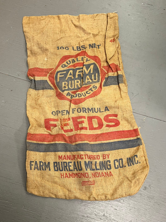 Authentic Vintage 100 lb Burlap Feed Sack