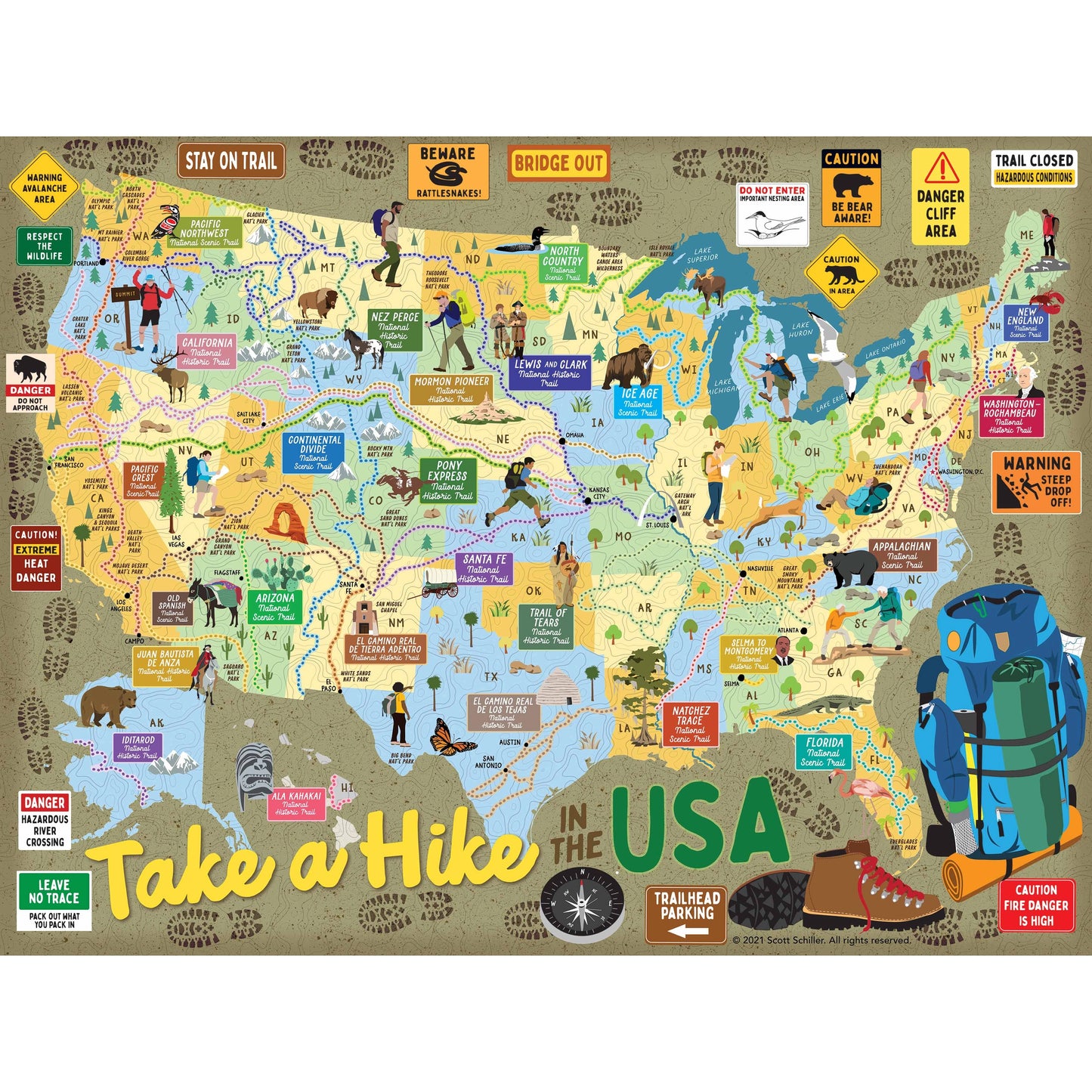 Take a Hike! USA Jigsaw Puzzle