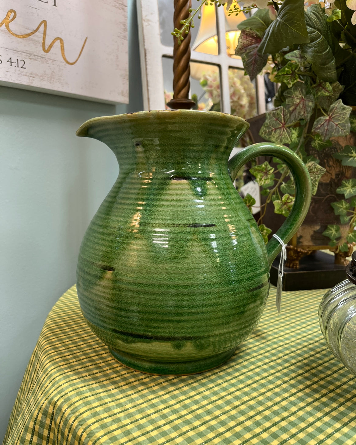 Large Green Pitcher