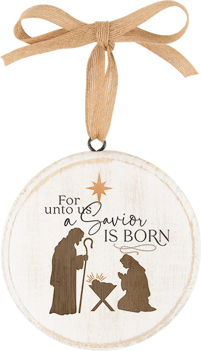 For Unto Us a Savior is Born Ornament