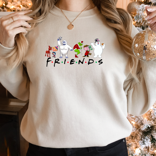 Christmas Cartoon Friends Sweatshirt