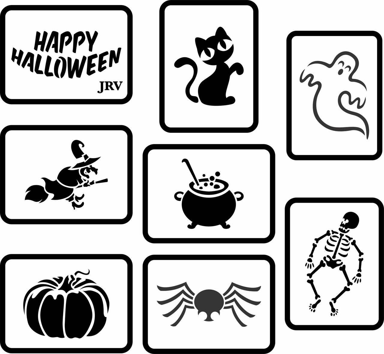 JRV Halloween Mini Set Stencil