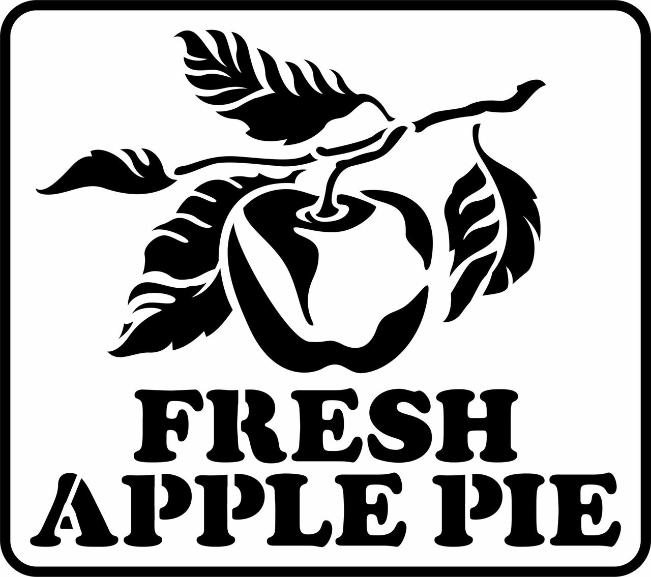 Fresh Apple Pie Stencil