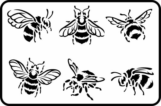 JRV  Bees Stencil