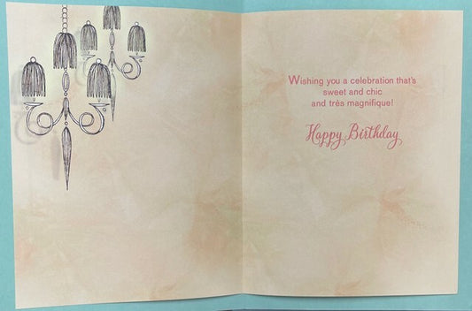 Sweet and Chic Birthday Card Inside
