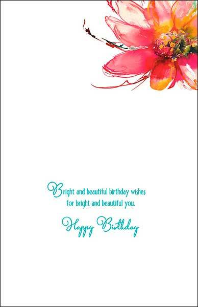Bright and Beautiful Birthday Card Inside