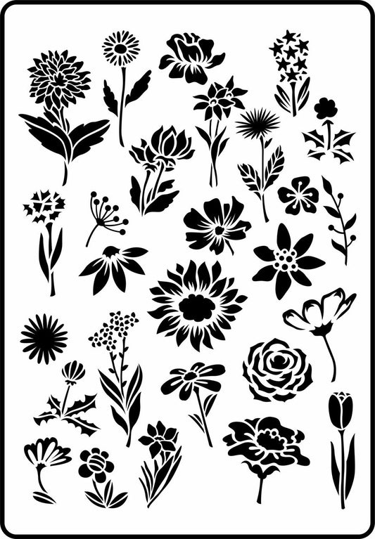 JRV Flower Garden Stencil