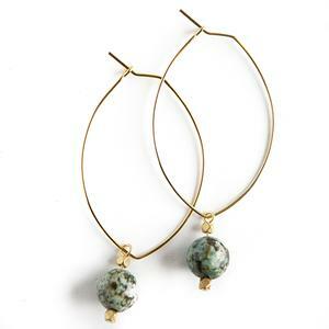 Lenny Gemstone Earring, African Turquoise