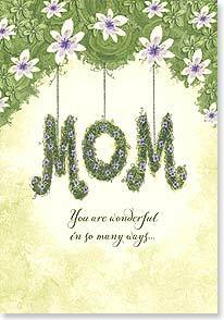 Mother's Day Card - Mom You are Wonderful