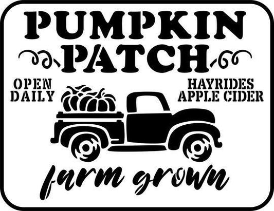 JRV Pumpkin Patch Open Daily Stencil